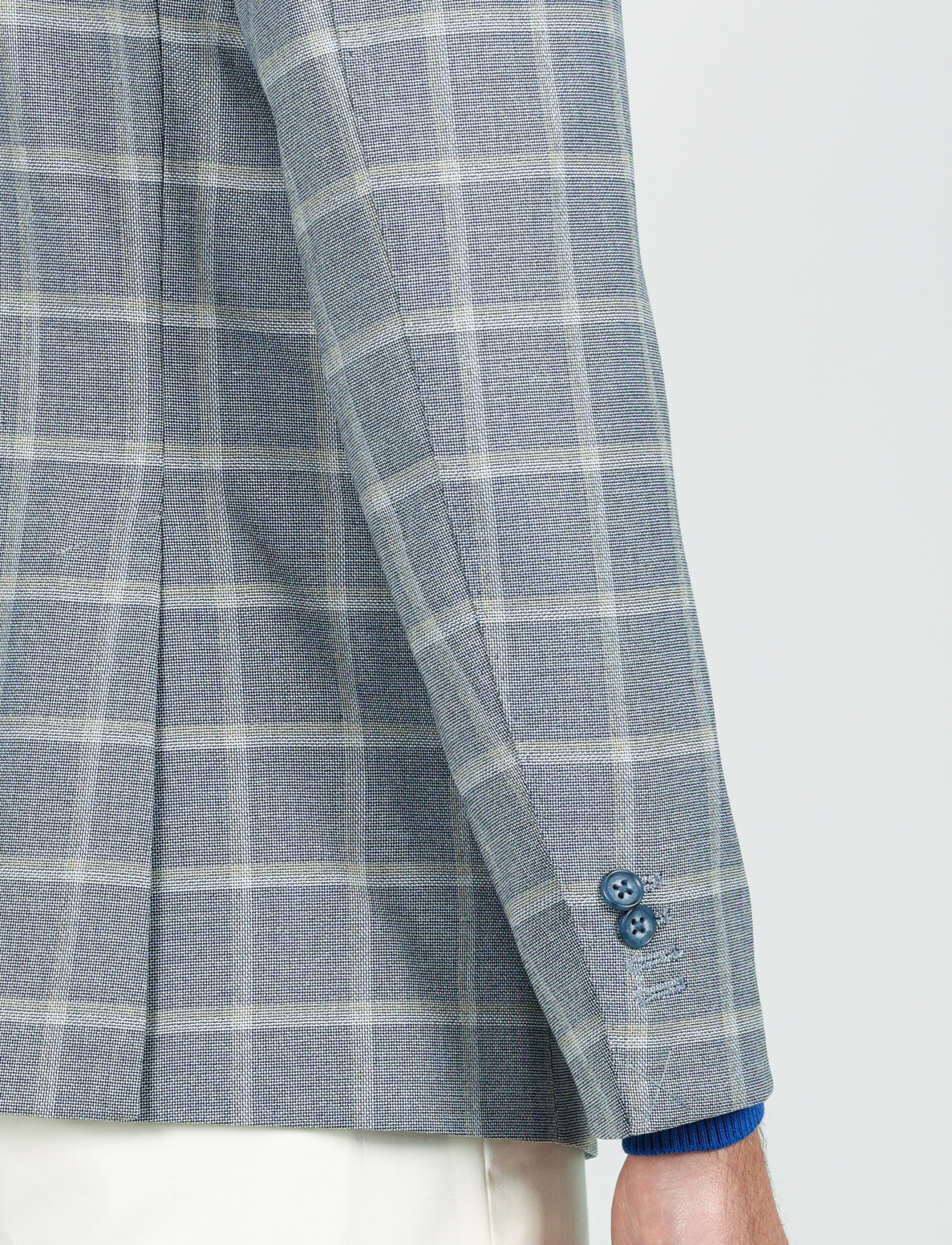 Giacca fantasia galles in tessuto nido d'ape - Image 11