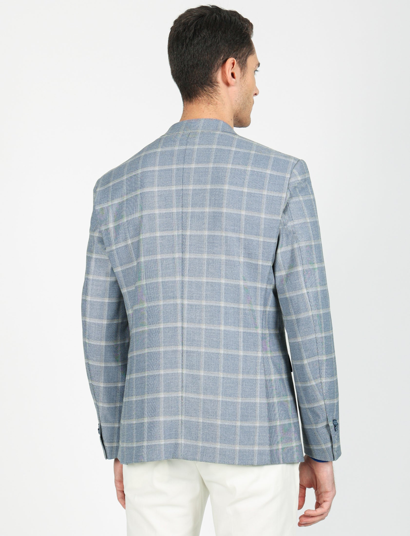 Giacca fantasia galles in tessuto nido d'ape - Image 12