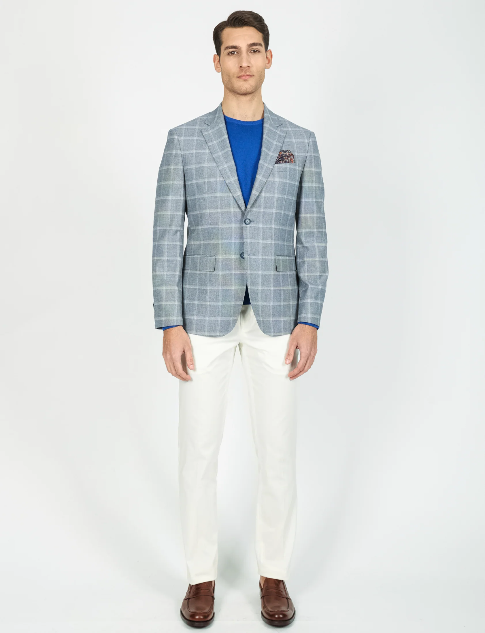 Giacca fantasia galles in tessuto nido d'ape - Image 13