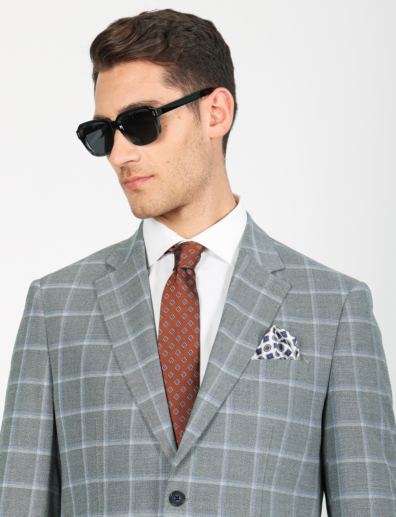 Giacca fantasia galles in tessuto nido d'ape - Image 4