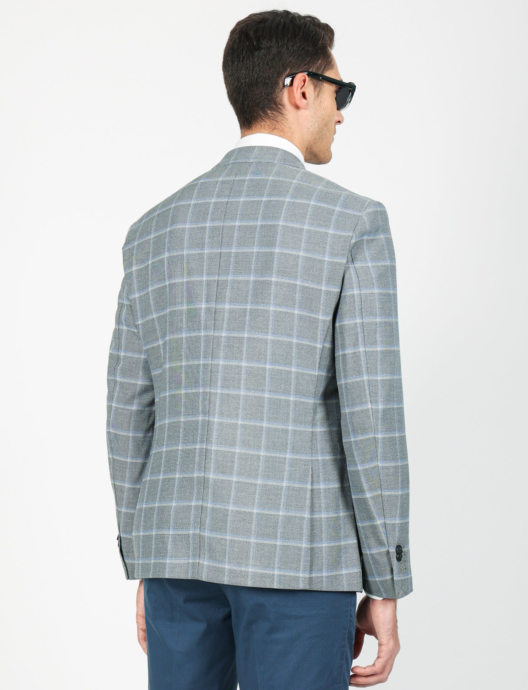 Giacca fantasia galles in tessuto nido d'ape - Image 6