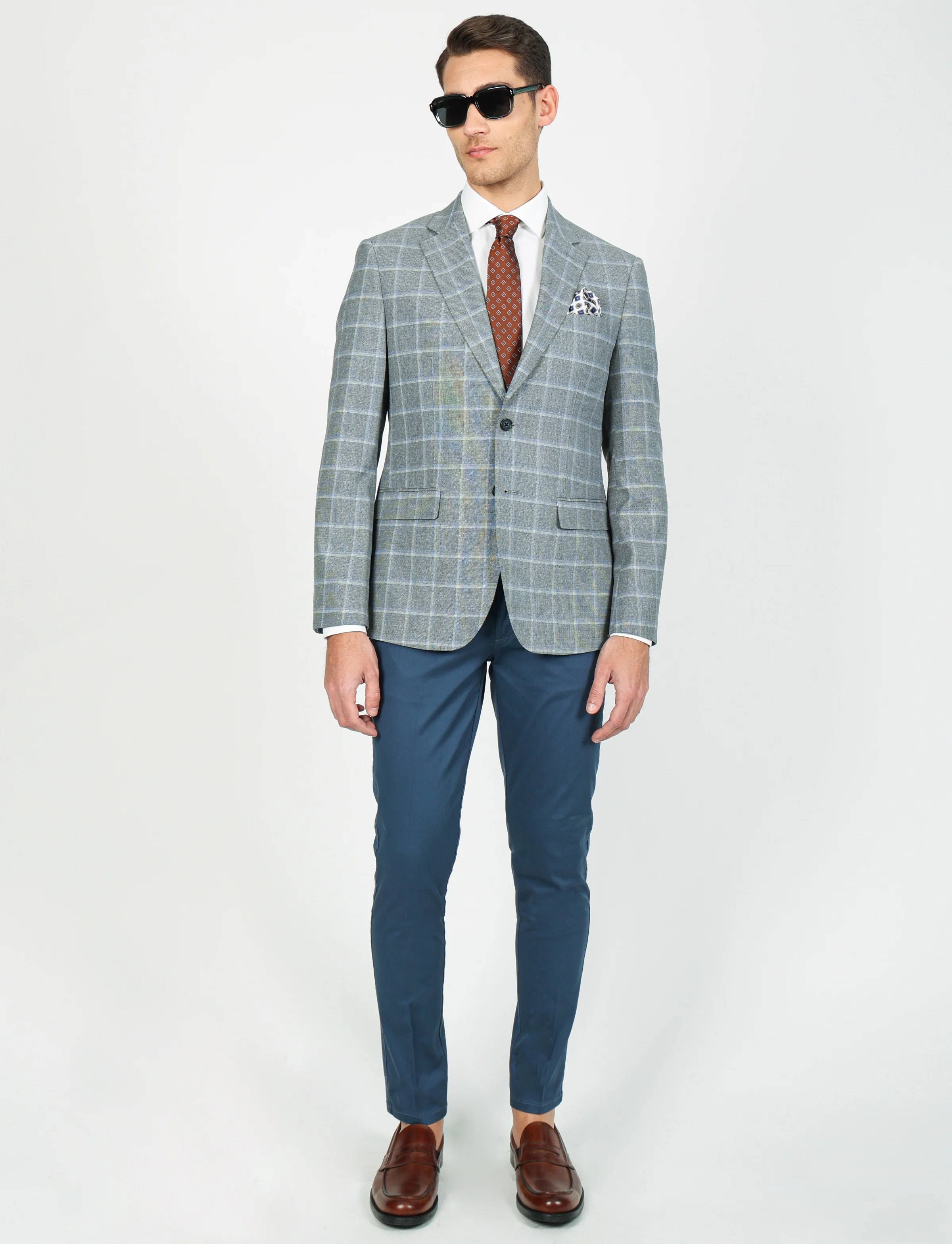 Giacca fantasia galles in tessuto nido d'ape - Image 7