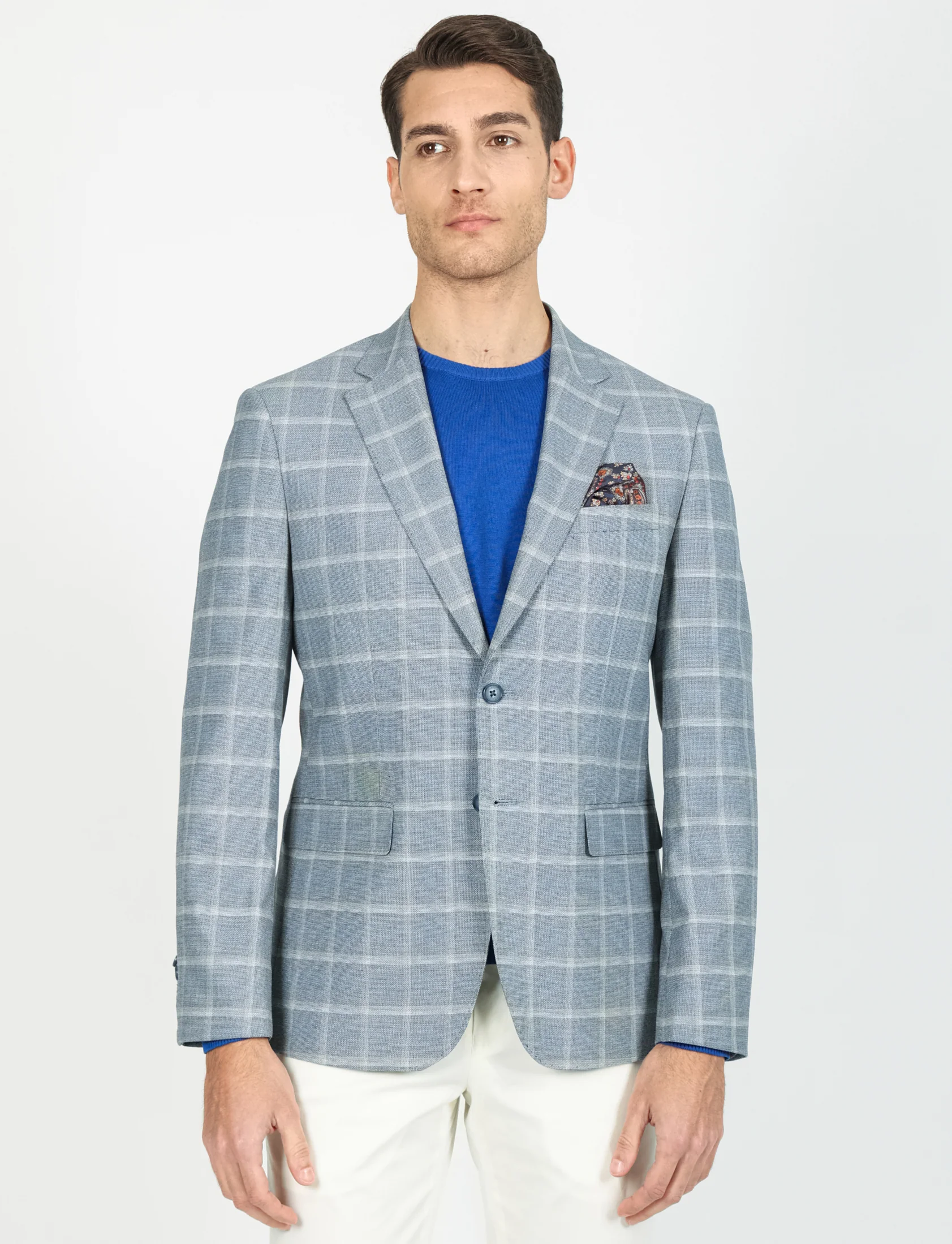 Giacca fantasia galles in tessuto nido d'ape - Image 8