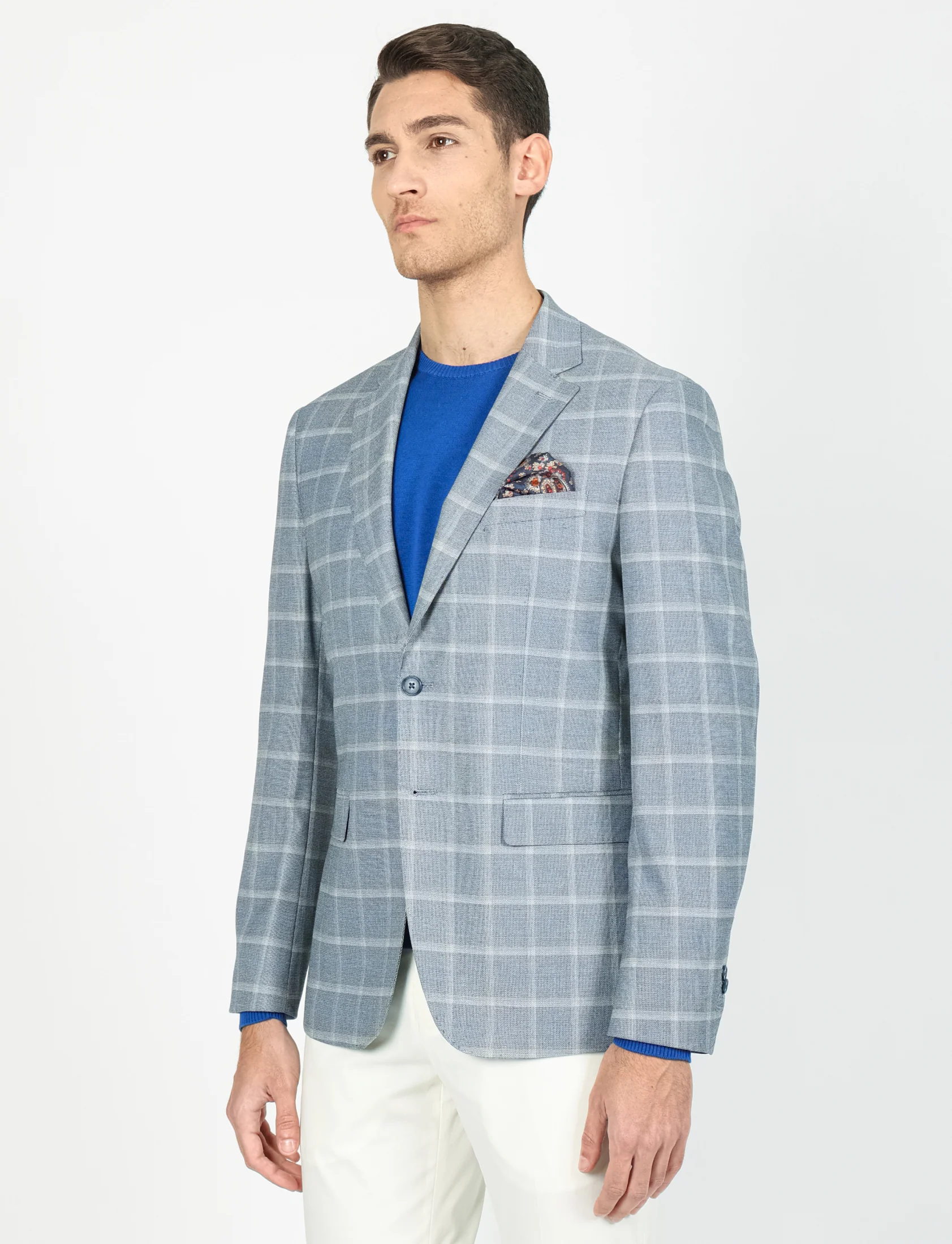 Giacca fantasia galles in tessuto nido d'ape - Image 9