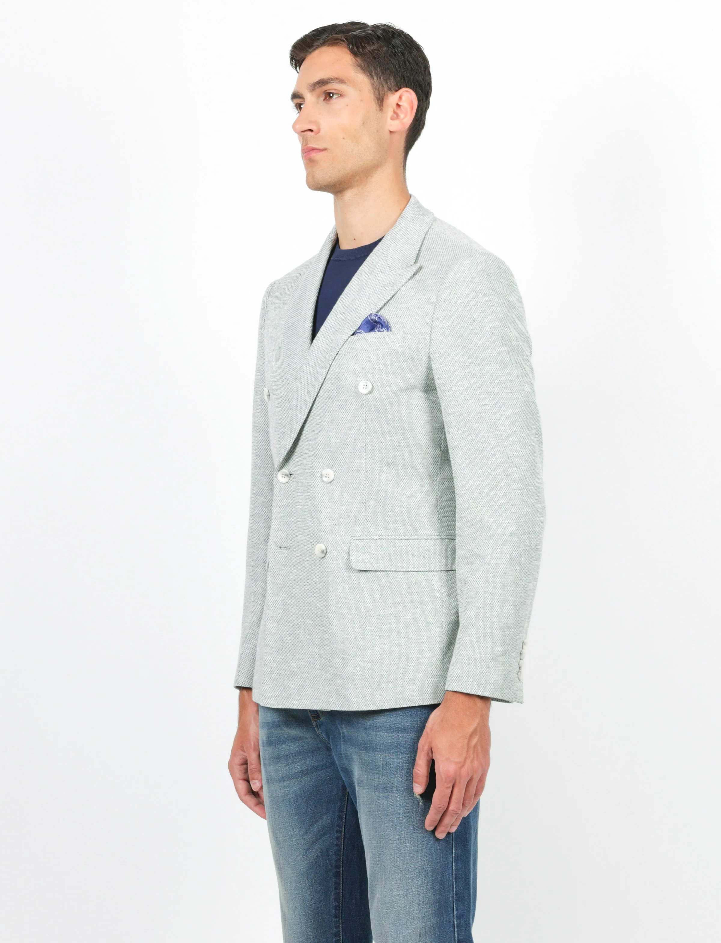 Giacca doppiopetto in maglia - Image 4