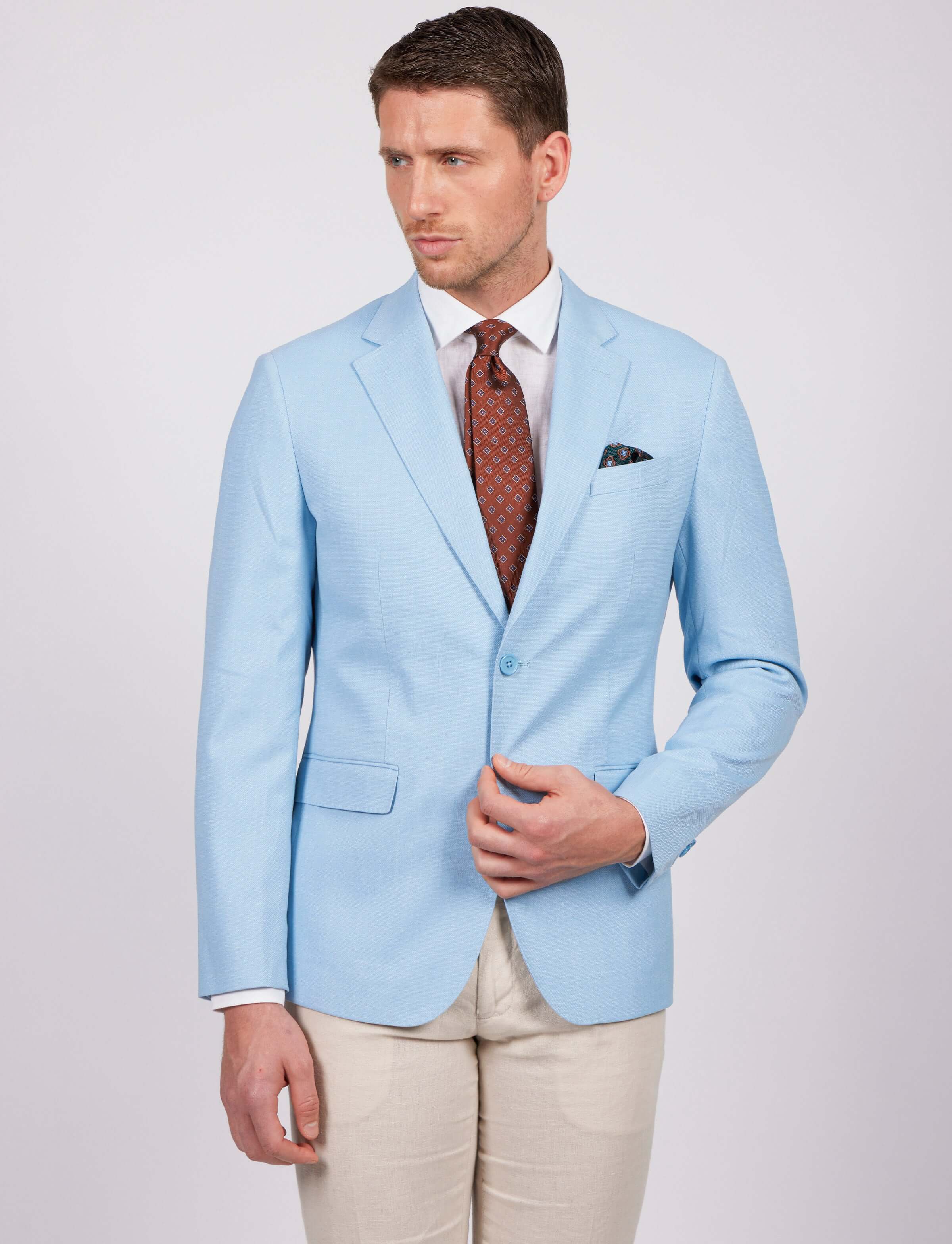 Giacca classica in dobby - Image 7