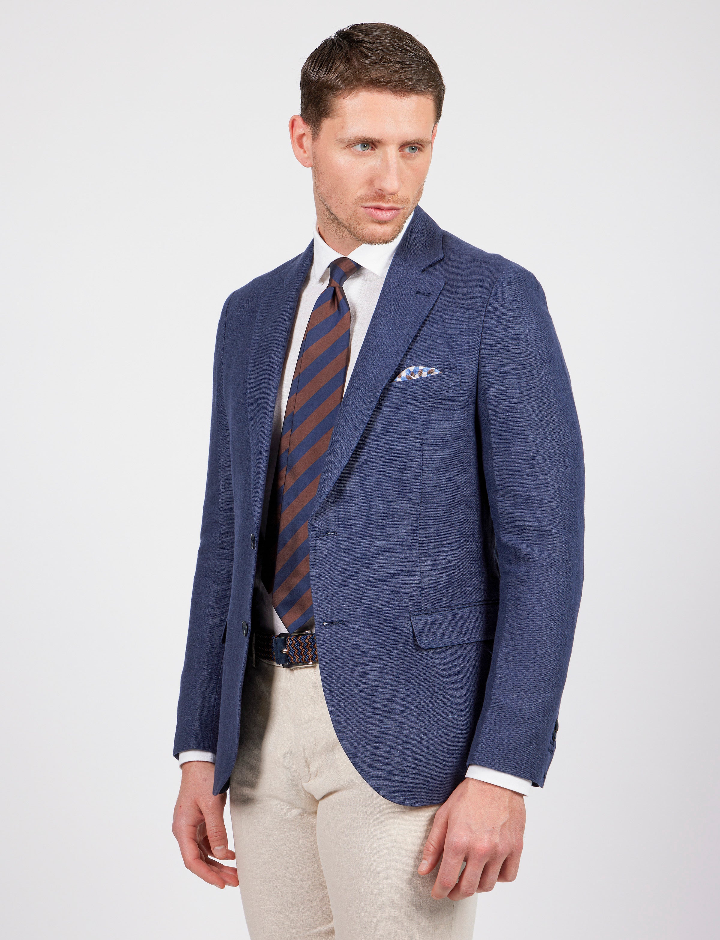 Giacca monopetto in lino - Image 15