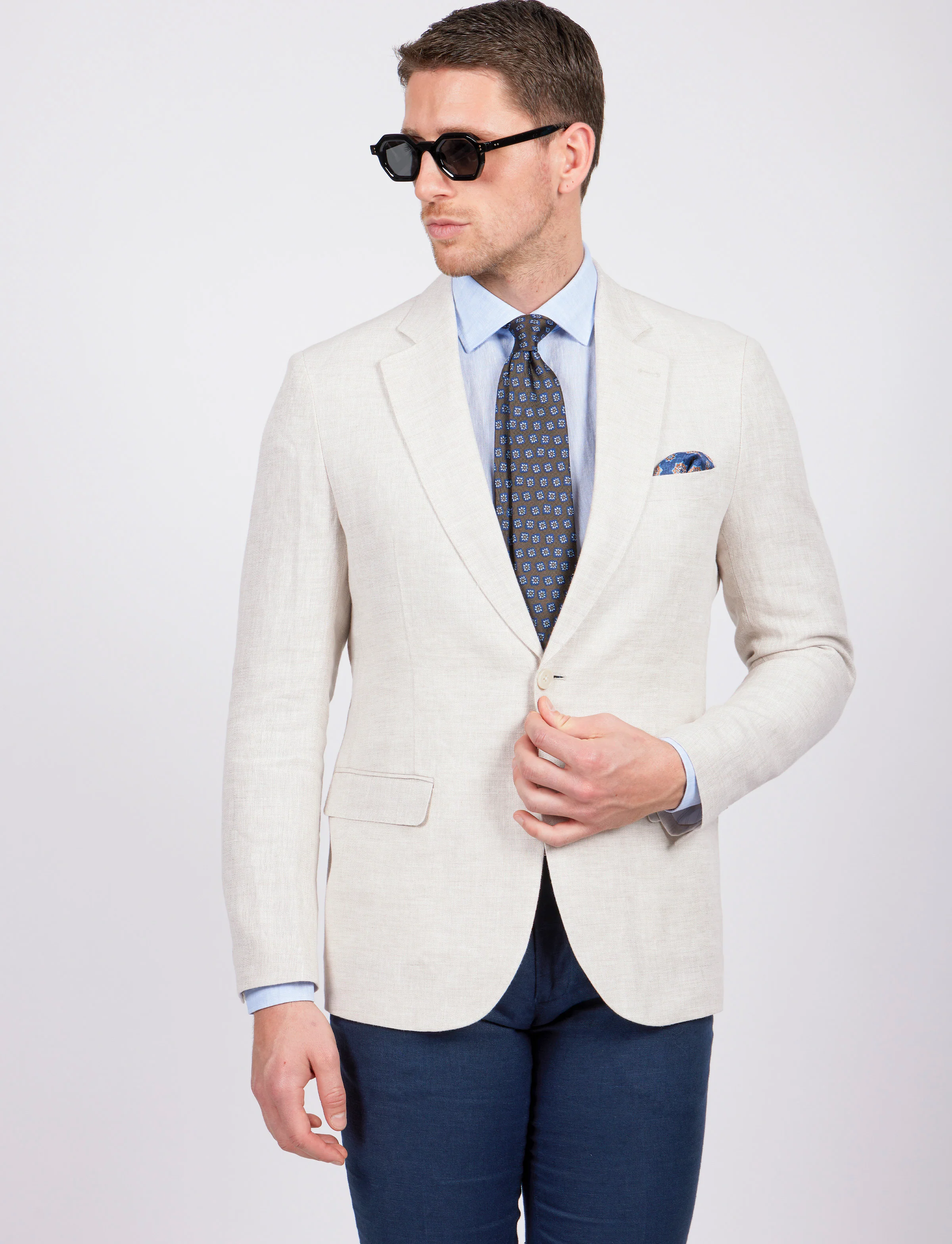 Giacca monopetto in lino - Image 7