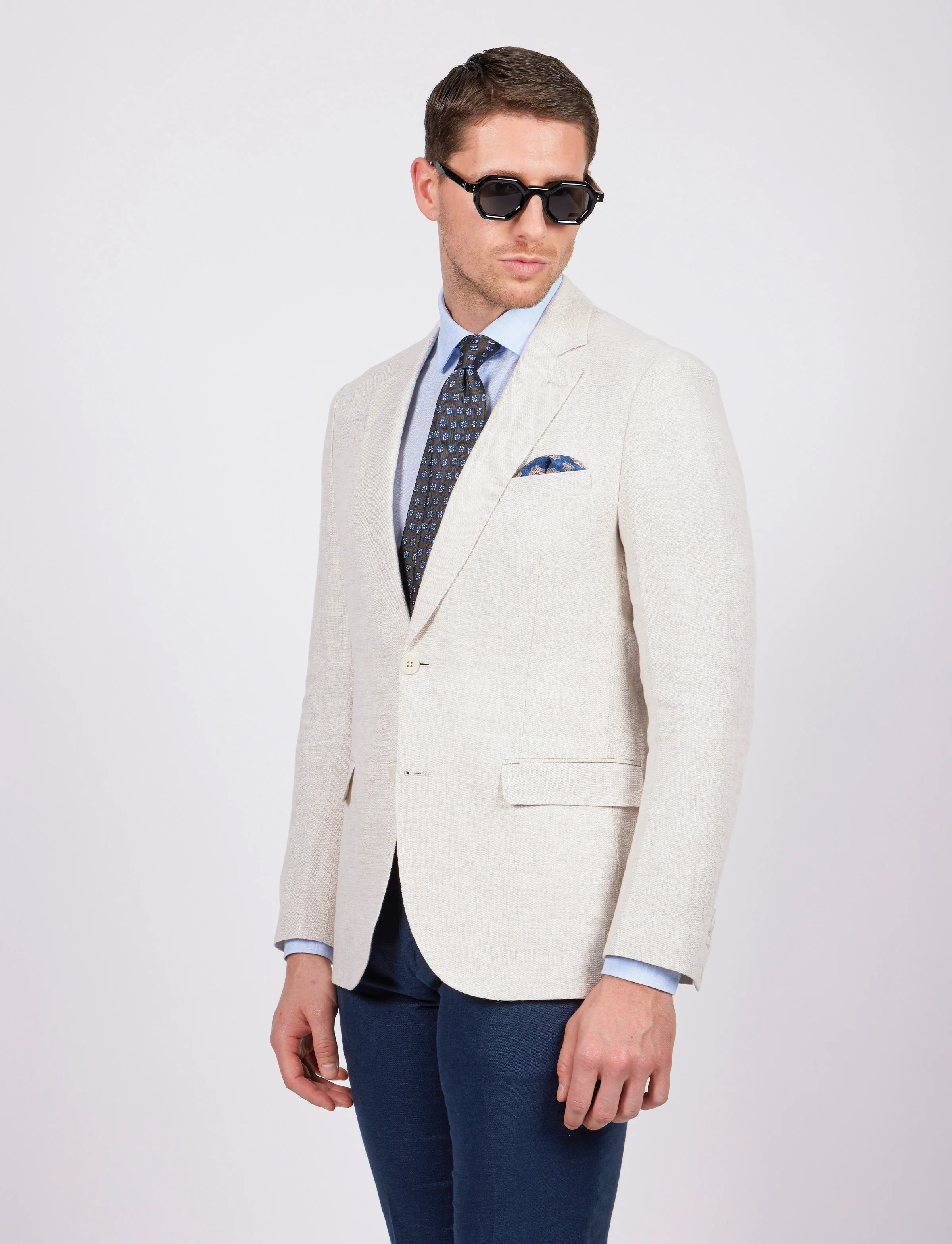 Giacca monopetto in lino - Image 8