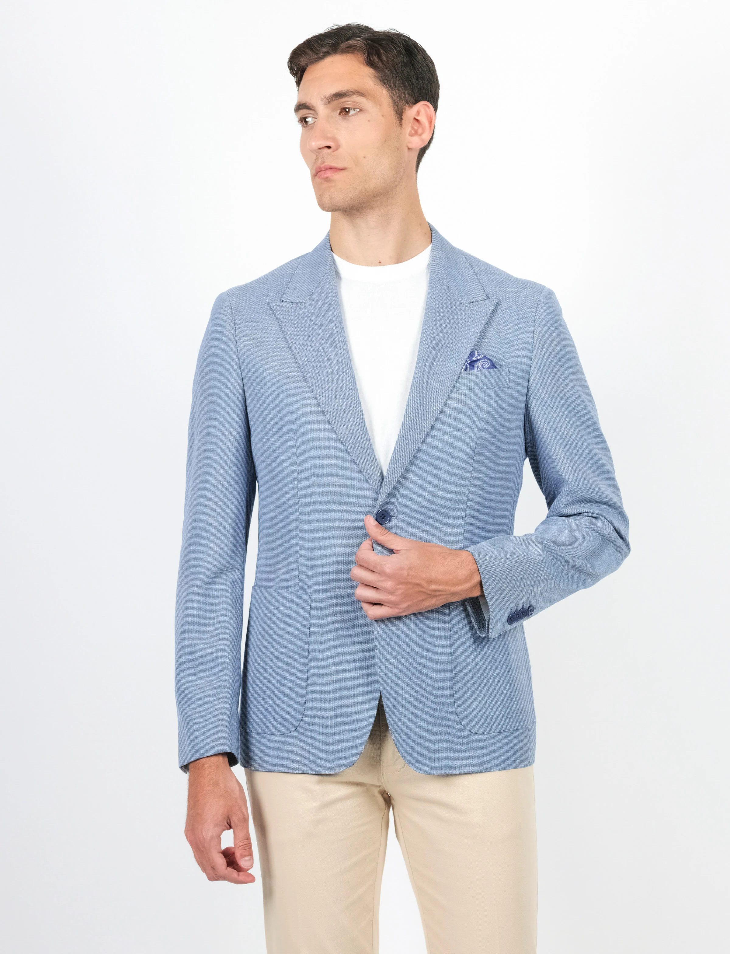 Giacca tessuto nido d'ape a due bottoni - Image 11