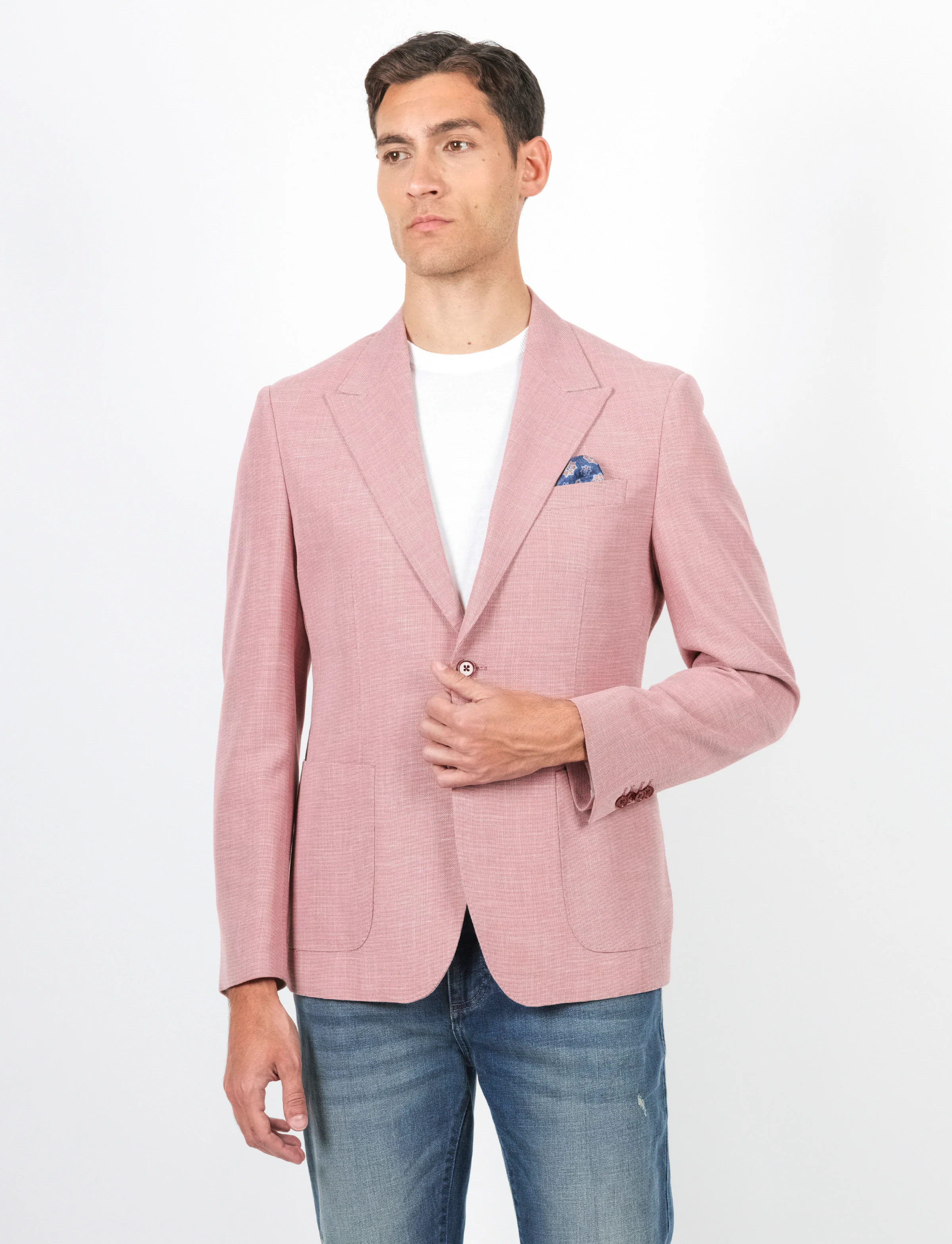 Giacca tessuto nido d'ape a due bottoni - Image 12