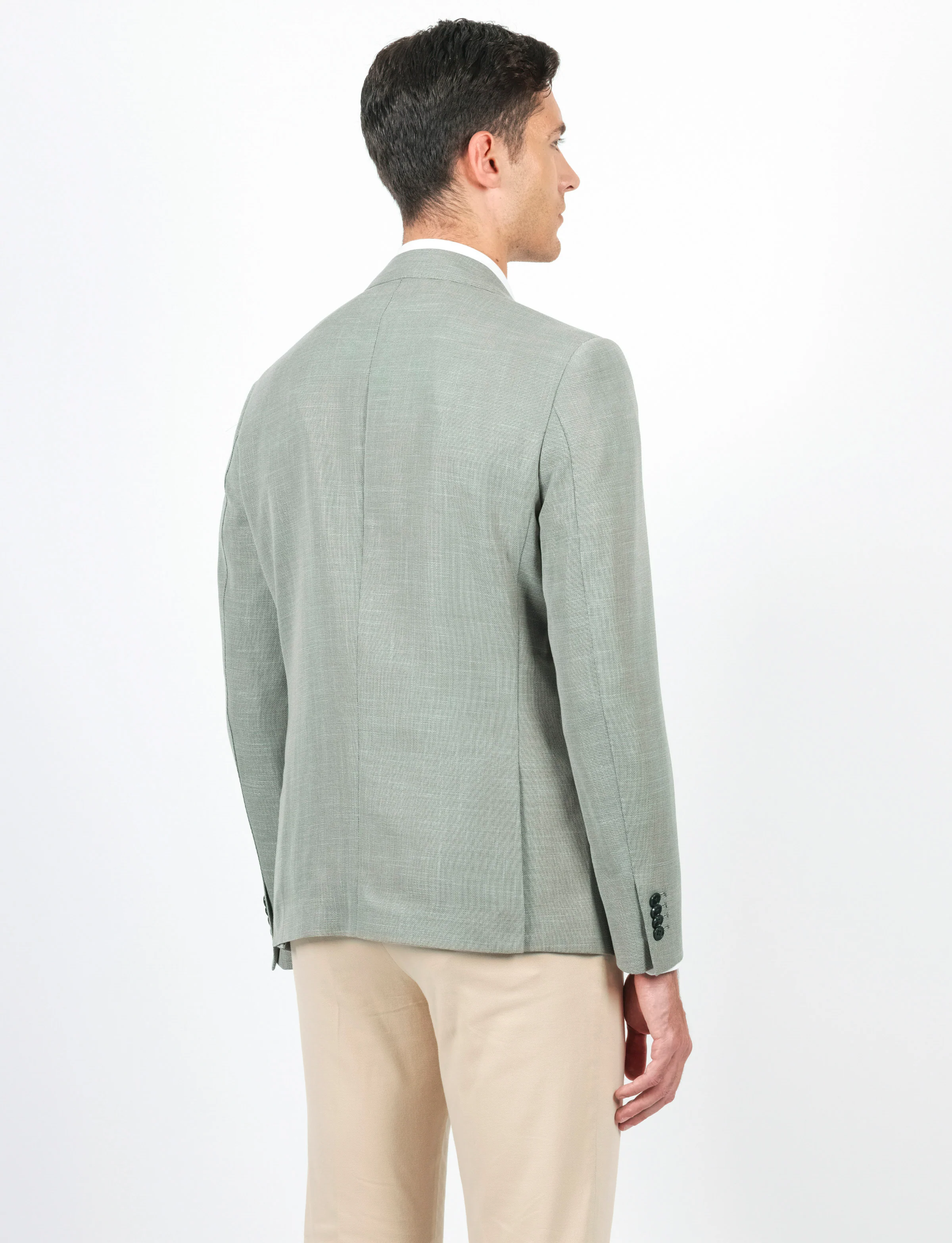 Giacca tessuto nido d'ape a due bottoni - Image 4