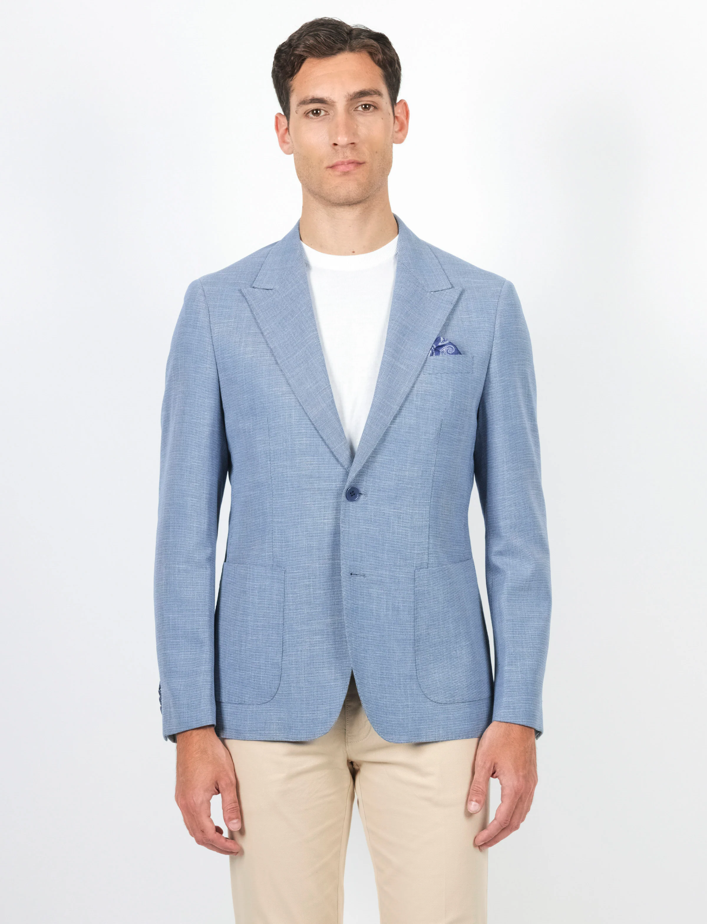 Giacca tessuto nido d'ape a due bottoni - Image 6