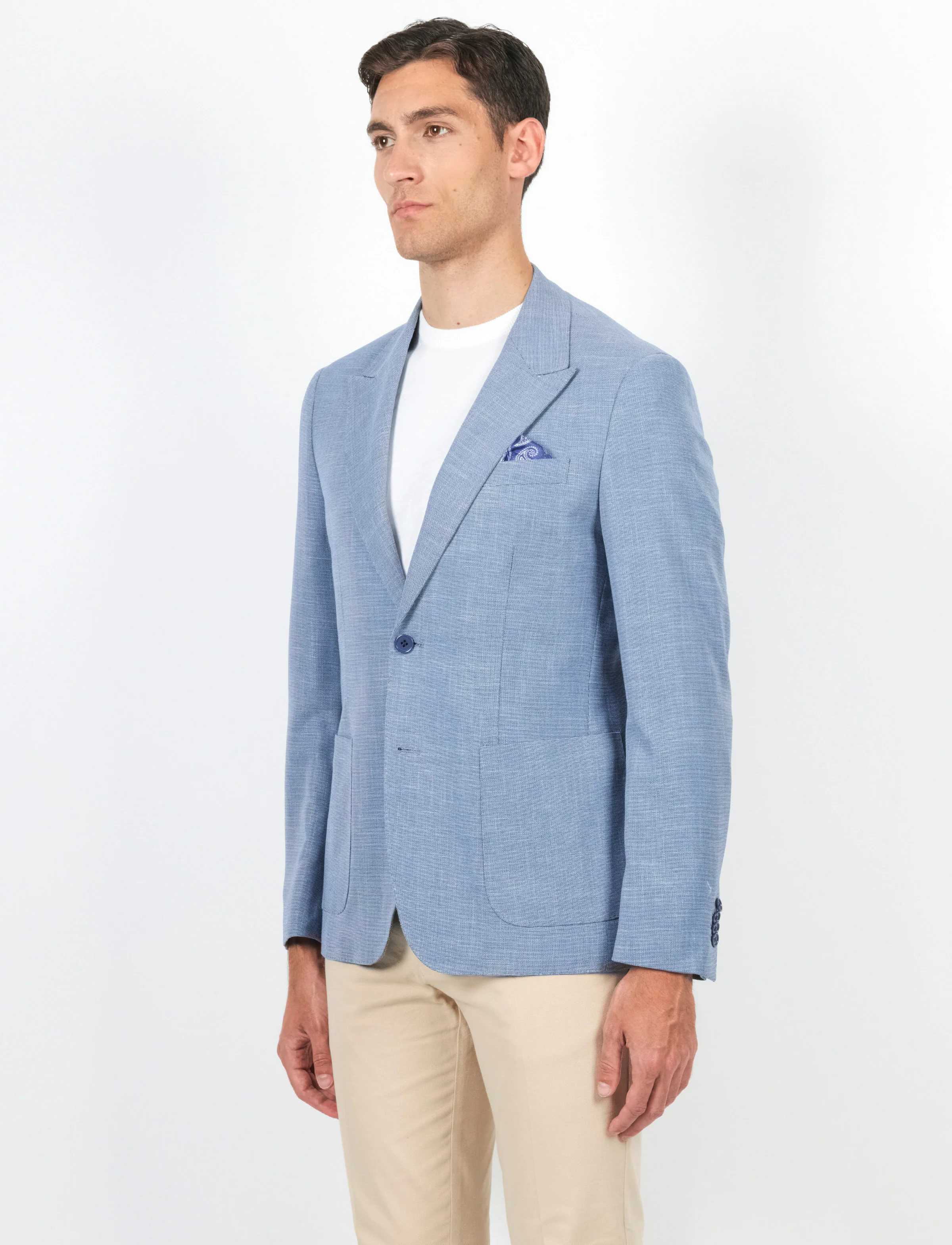 Giacca tessuto nido d'ape a due bottoni - Image 7