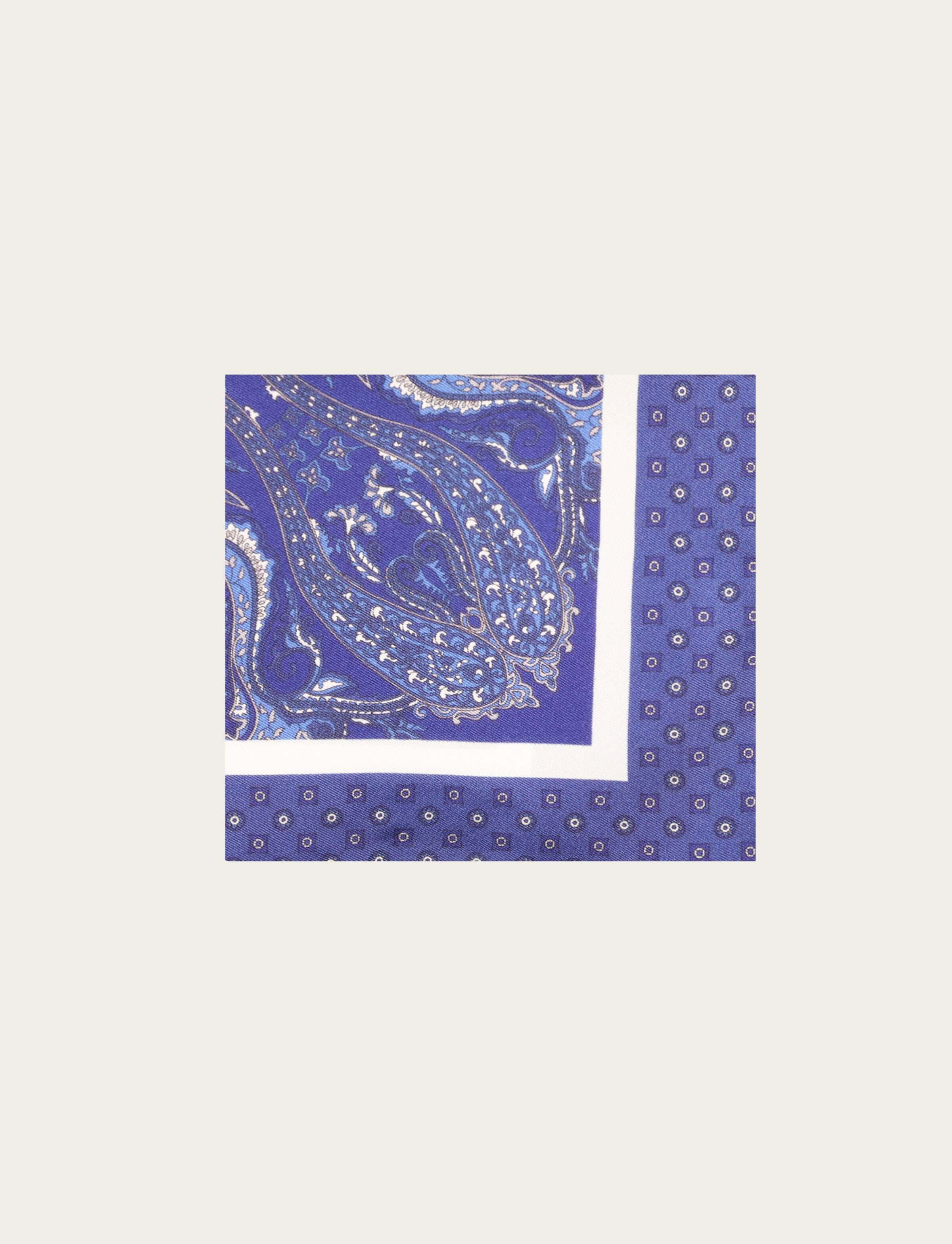 Pochette in seta fantasia geometrico floreale - Image 3