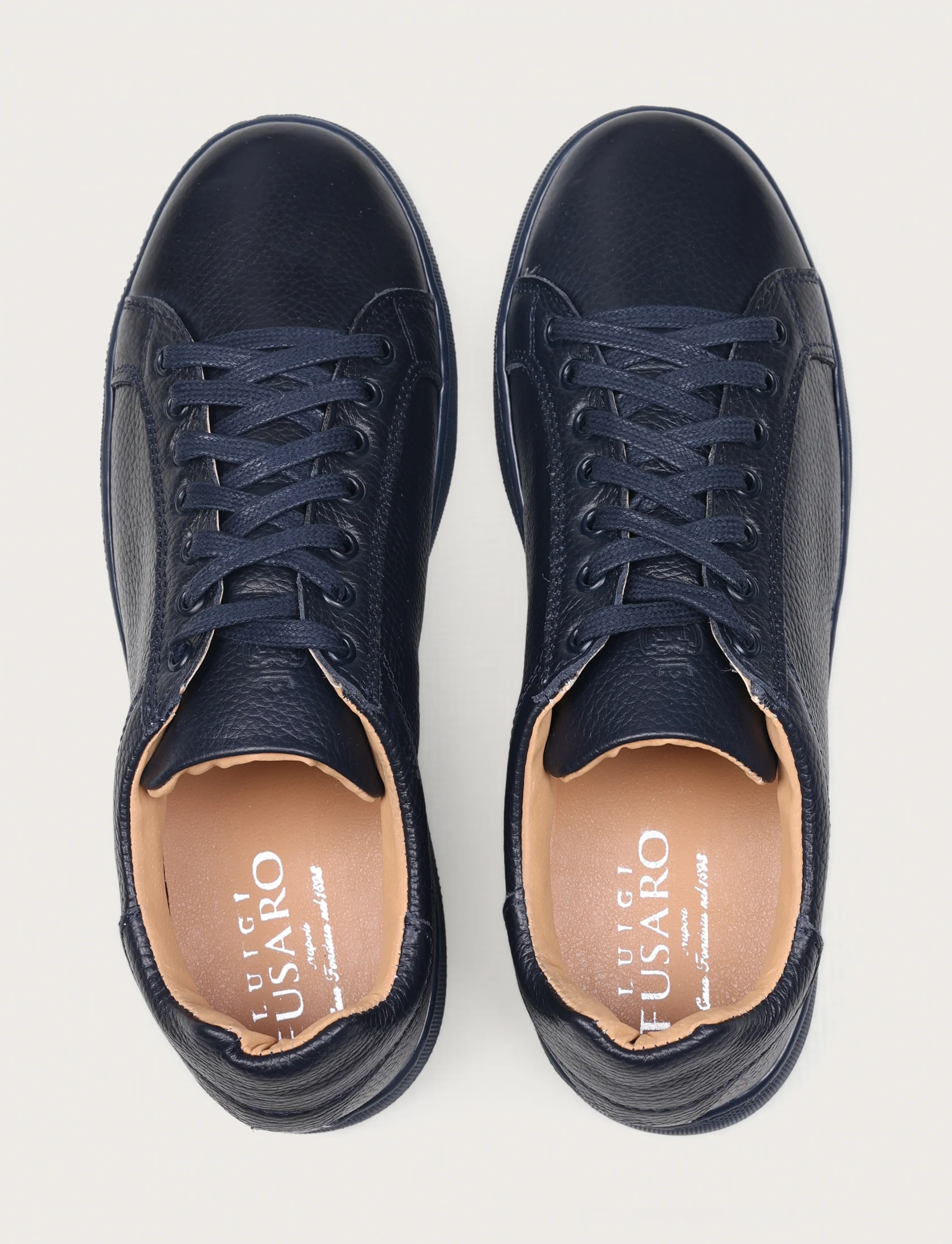 Sneakers in pelle bottalata con suola in gomma - Image 8