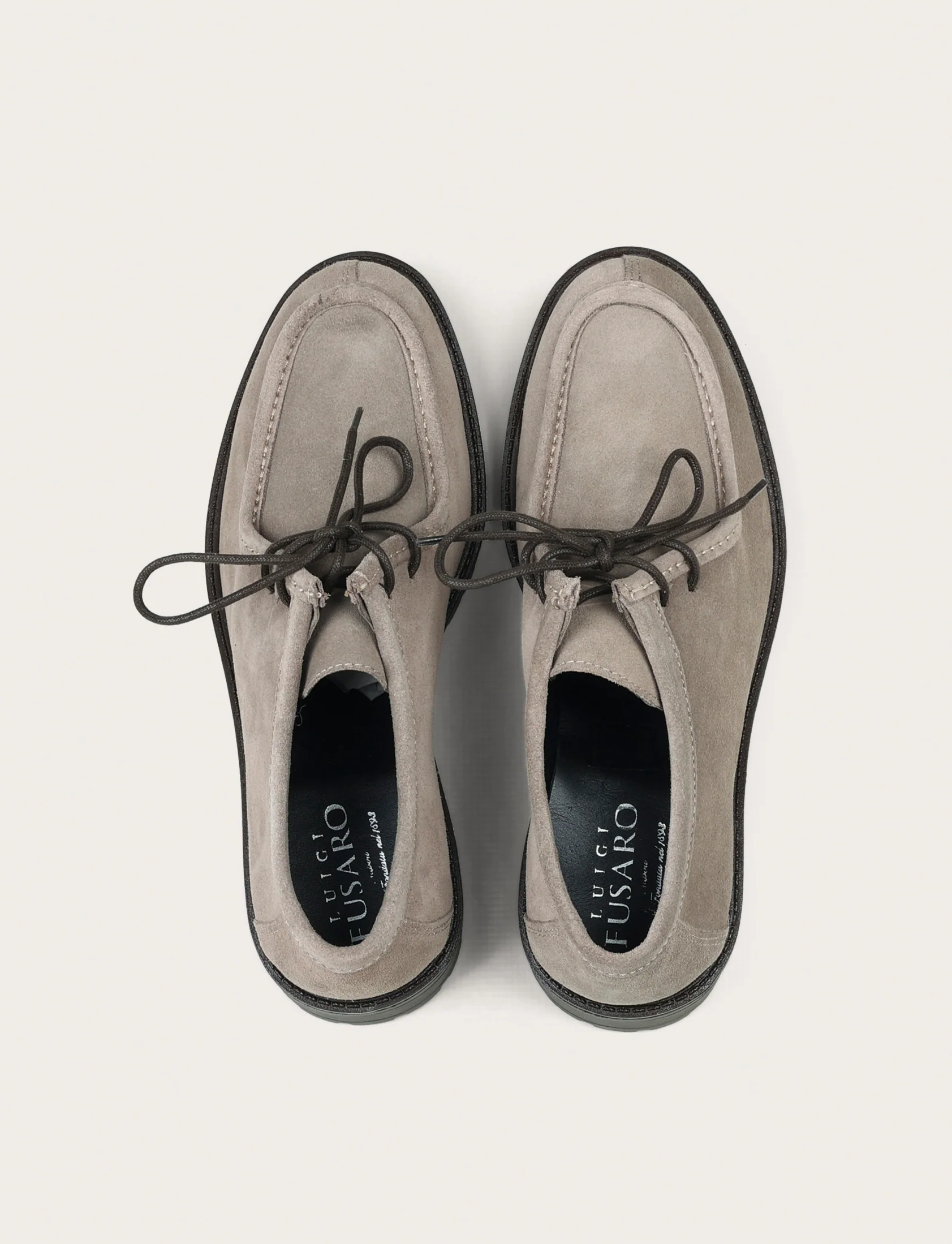 Scarpe stringate in camoscio con suola carrarmato - Image 4