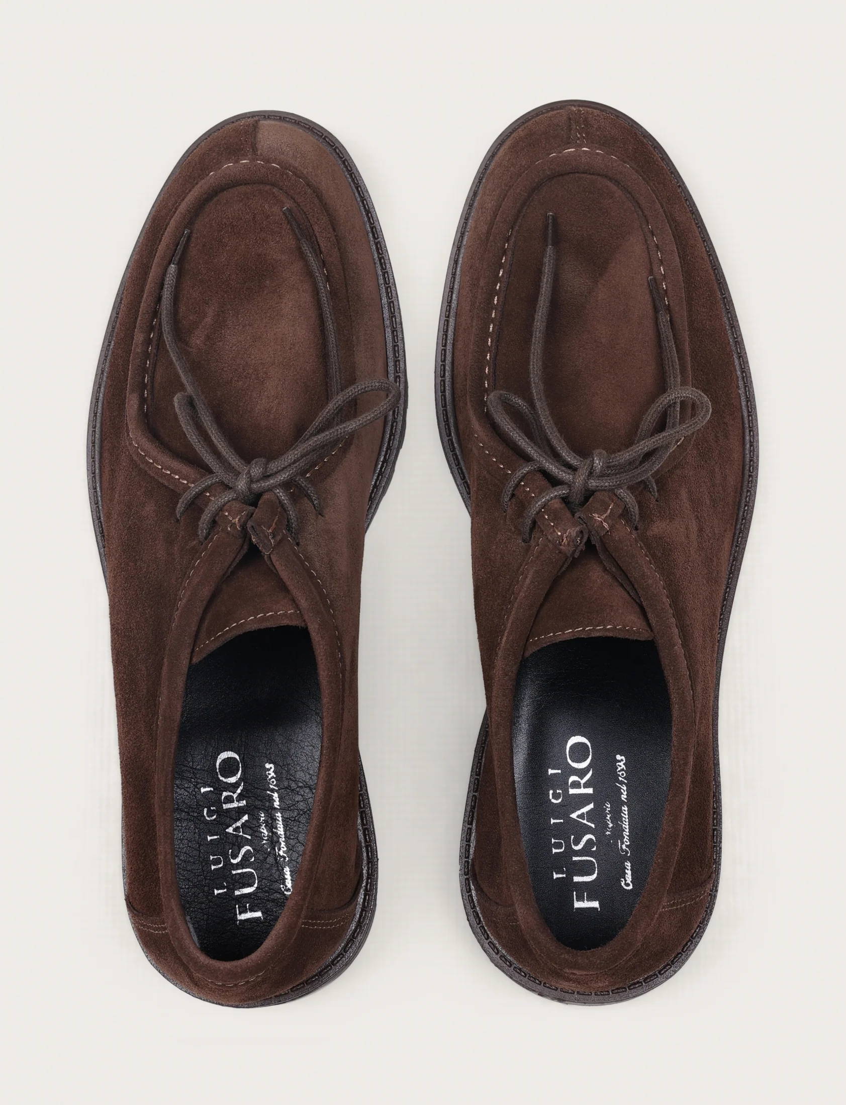 Scarpe stringate in camoscio con suola carrarmato - Image 8